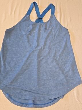 Blue Nike Dri-Fit Women's Sleeveless Athleisure Wear Strappy Tank Top